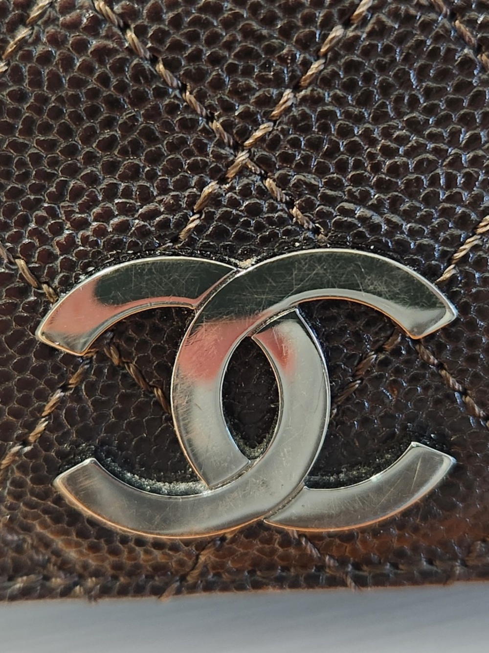 CHANEL Caviar Leather (Brown) Tote/Satchel - Picture 7 of 16